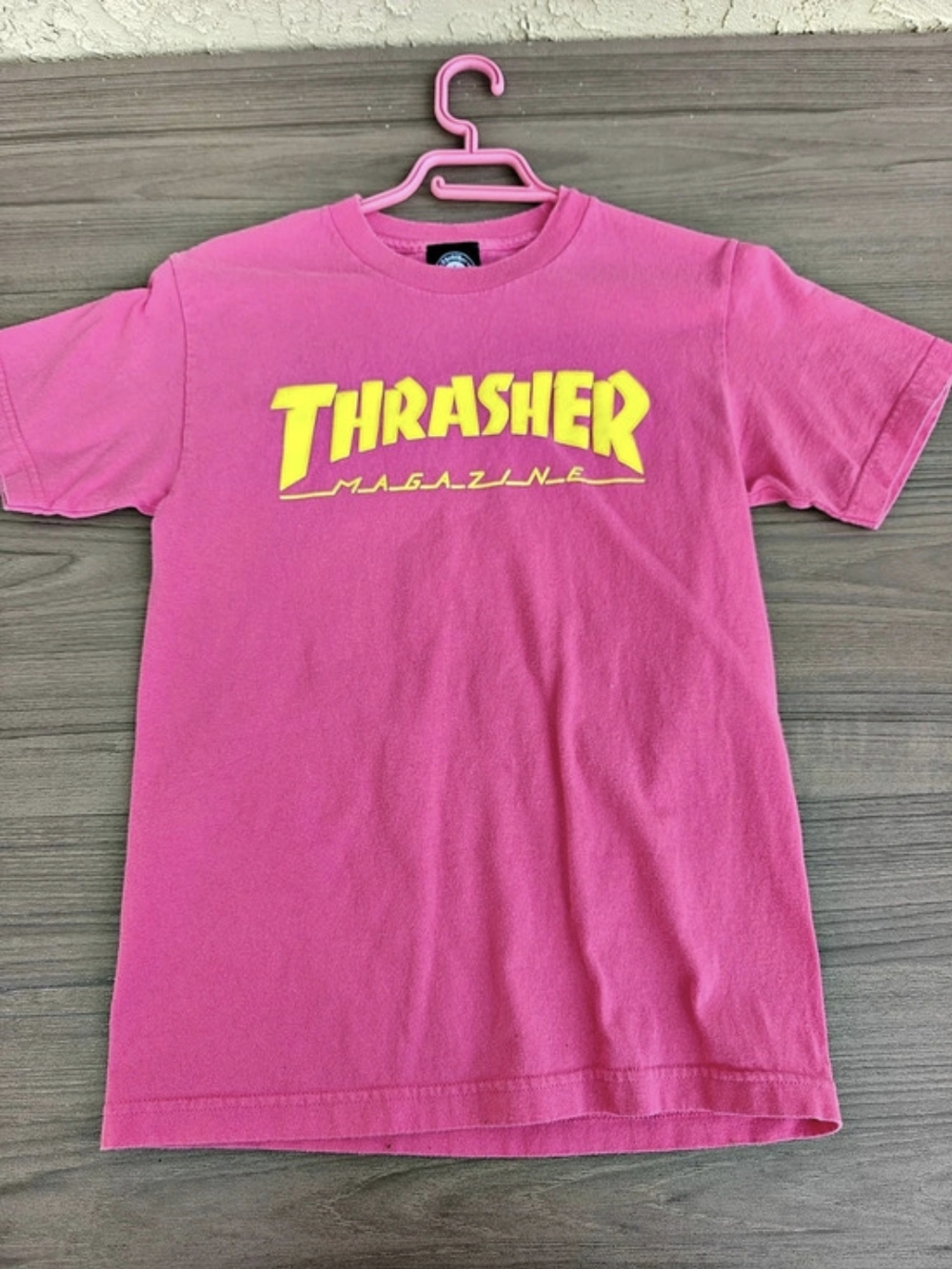 Thrasher Skate Mag T-Shirt Short Sleeve Graphic Tee in Pink Like New